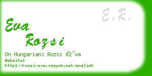 eva rozsi business card